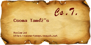 Csoma Tamás névjegykártya