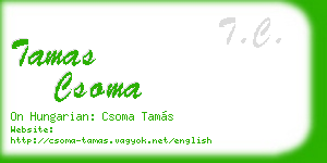 tamas csoma business card